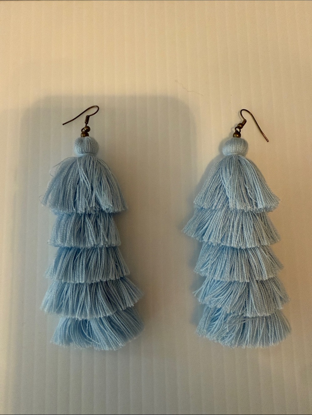 Light blue tiered earring